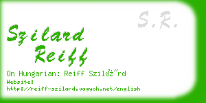 szilard reiff business card